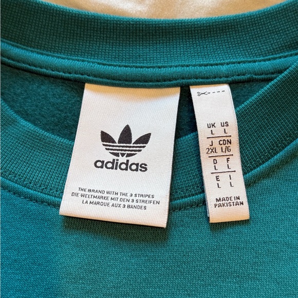 Adidas Men's Crewneck Sweater in Forest Green - Picture 3 of 4
